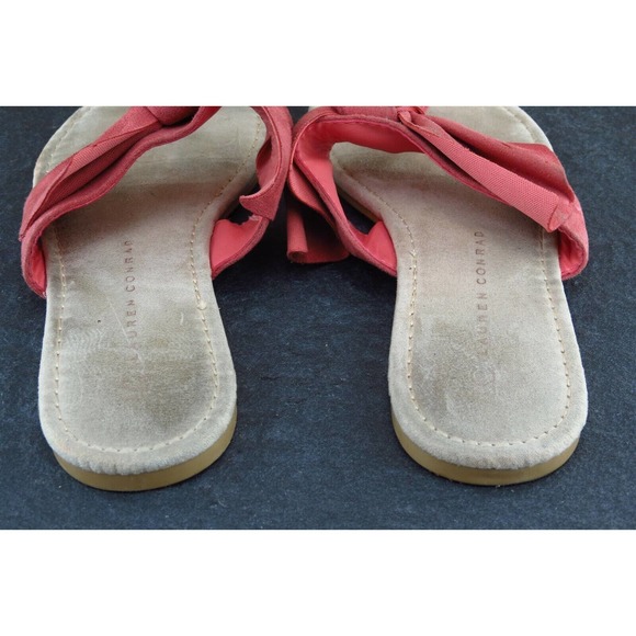 Lauren Conrad Sz 7-8 M Pink Flip Flop Synthetic‎ Women Sandals 73277 - Picture 5 of 7